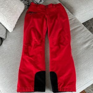 Obermeyer Red Ski Pants with Black Accents